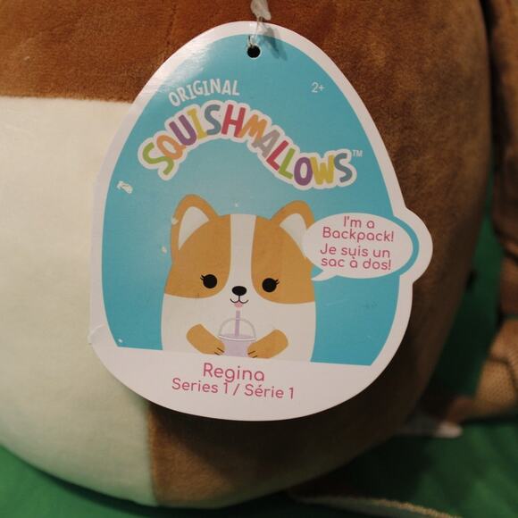 BLACK FRIDAY SALE - REGINA Boba Corgi Squishmallows Backpack NWT - Series 1 - Picture 7 of 9